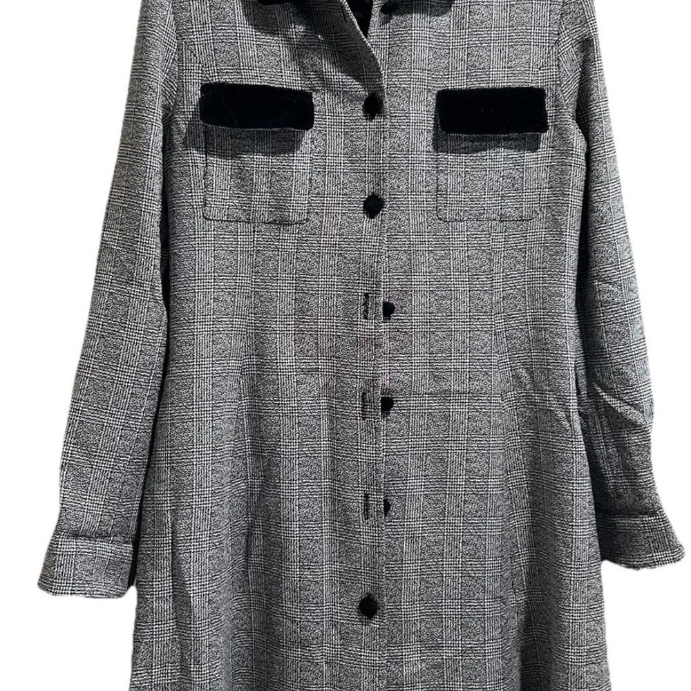 Dustin Saige Vintage Black and Gray Plaid Blazer
